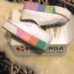 Multi color platform Superga sneakers